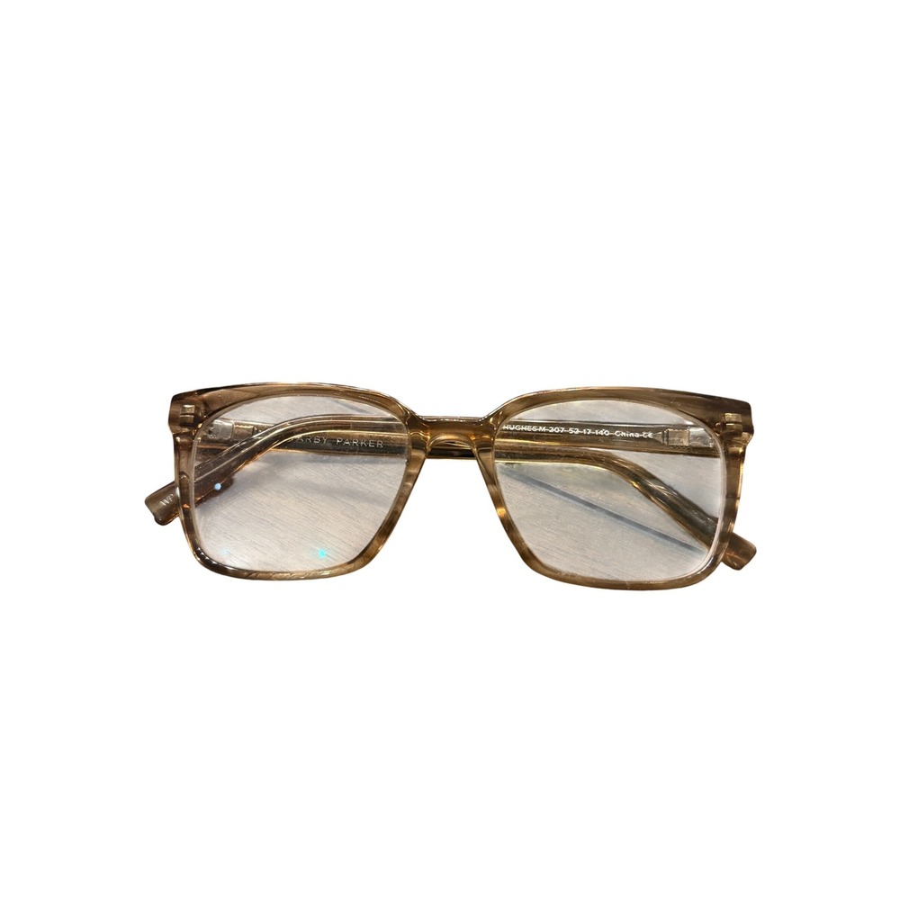 Warby Parker Hughes M 207 52-17-140 Translucent Amber Square Eyeglasses Frames
